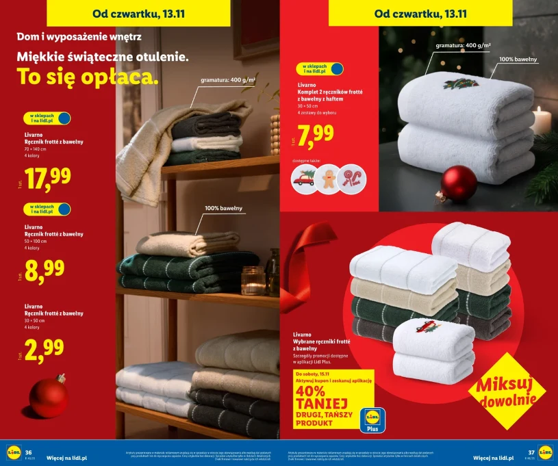 Promocja w Lidlu 2025: komplet ręczników na prezent i do domu taniej