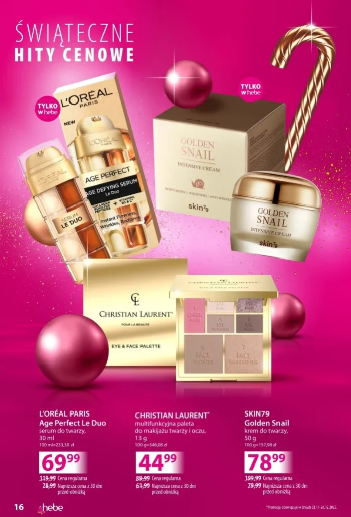 Świąteczne hity cenowe w Hebe: luksusowe marki do −60%