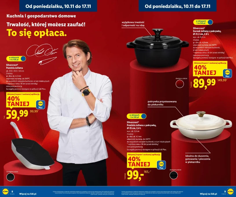 Promocja w Lidlu: żeliwne garnki i patelnie w niższej cenie