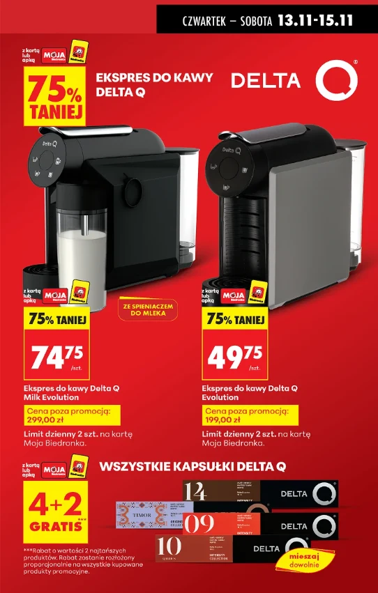 Ekspresy do kawy w Biedronce aż 75% taniej – rekordowa promocja tylko z aplikacją