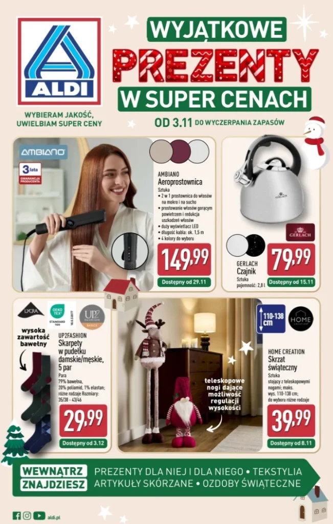 Świąteczne okazje w ALDI: prezenty taniej tylko teraz
