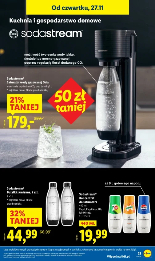 Lidl zniża ceny na Sodastream – promocja Black Week startuje 27 listopada!