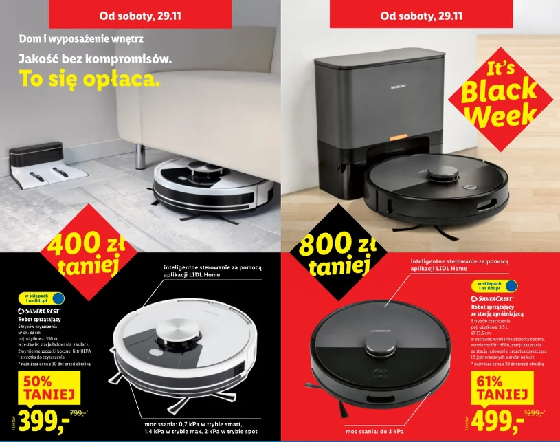 Roboty SilverCrest w Lidlu: Black Week 2025 z rabatem do 800 zł