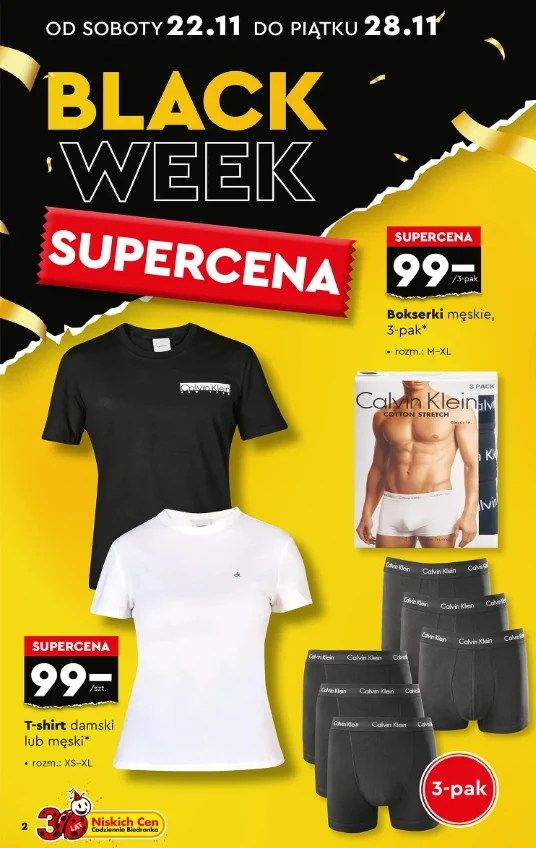 Biedronka wprowadza Calvin Klein w supercenach na Black Week 2025