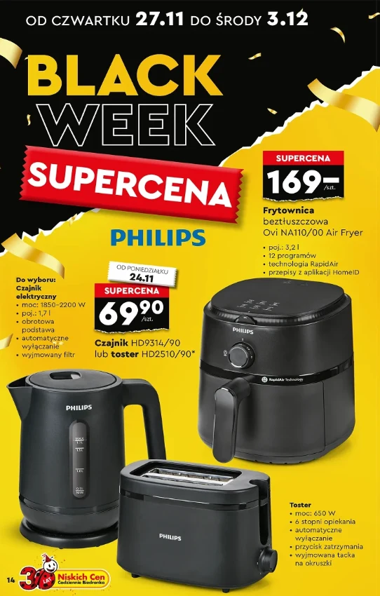 Biedronka oferuje garnki i sprzęty Philips w promocji Black Week 2025 – Tanio jak nigdy!