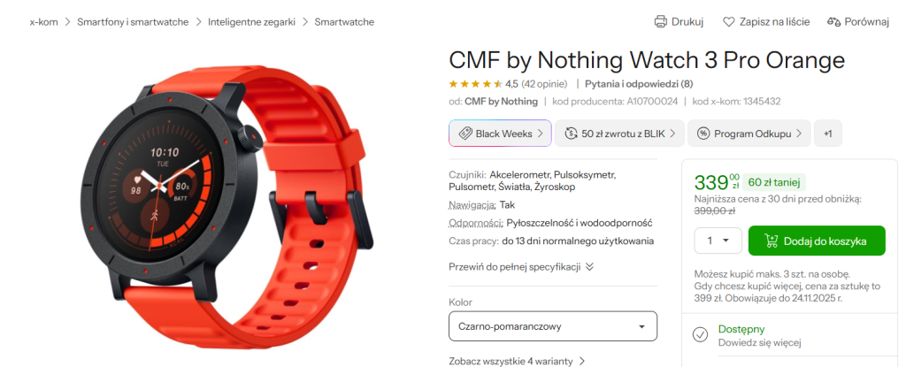 Black Weeks 2025: najlepsze promocje na smartwatche i smartbandy