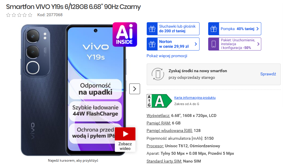 Vivo tnie ceny telefonów – promocja Black Friday 2025 z rabatami do 550 zł!