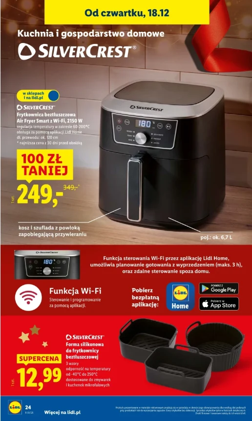 Lidl przecenia frytkownicę SilverCrest o 100 zł: Zyskaj zdrowe gotowanie w świątecznej promocji