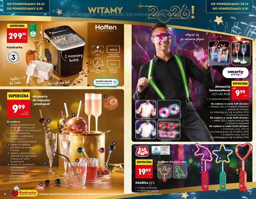 Imprezowe hity z Biedronki. Gadżety, które rozkręcą Sylwestra 2026