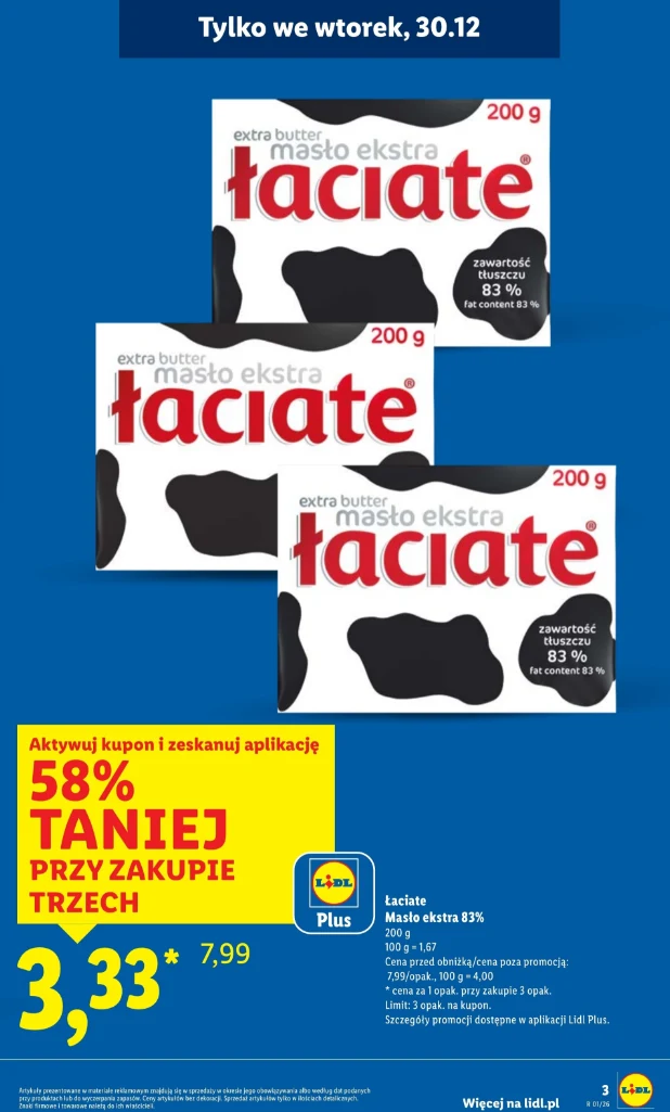 Jednodniowe promocje w Lidlu. Masło, mięso i sery nawet 58% taniej