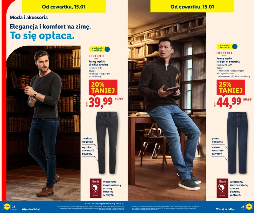 Dżinsy w Lidlu: męskie modele Esmara Men wyglądają jak z drogich marek, a cena zaskakuje