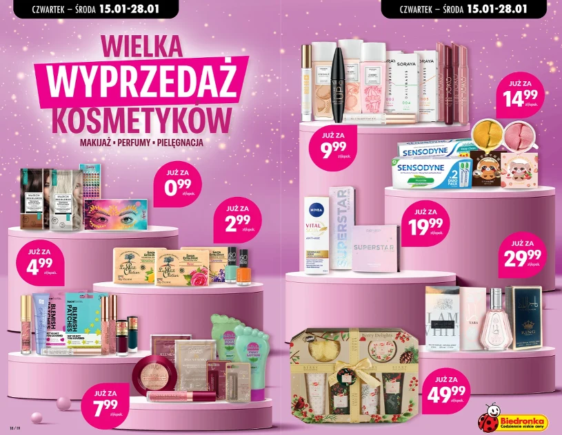 Wielka wyprzedaż kosmetyków w Biedronce. Ceny startują już od 0,99 zł