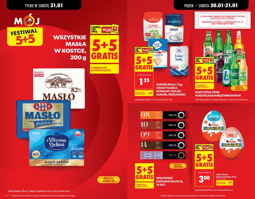 Promocje 5+5, 4+4 i 6+6 gratis w Biedronce. Klienci szykują się na szturm