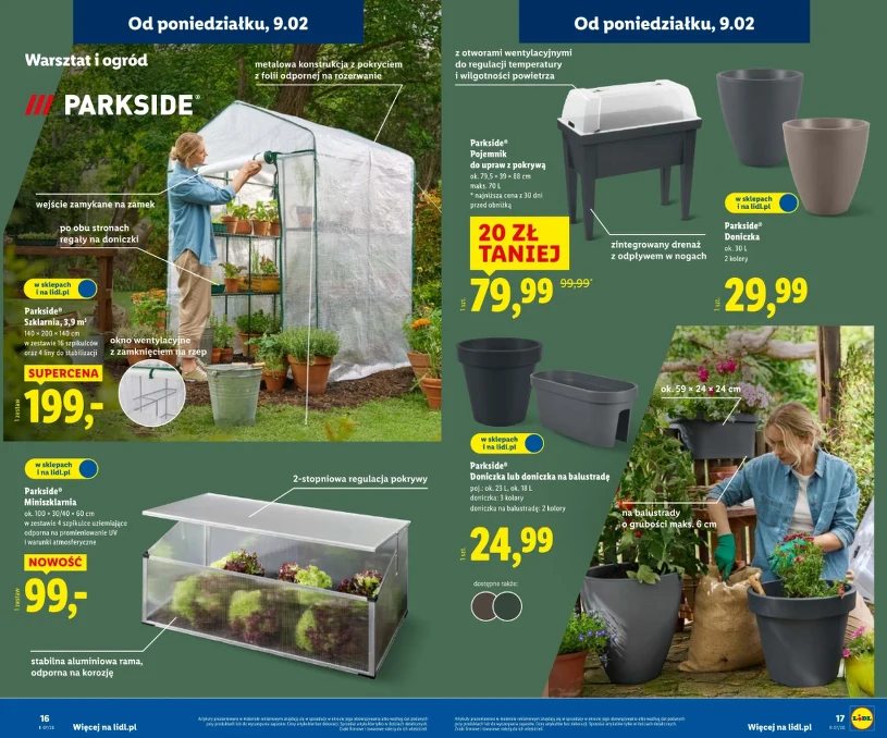 Parkside w Lidlu: szklarnie, doniczki i akcesoria już od 9 lutego