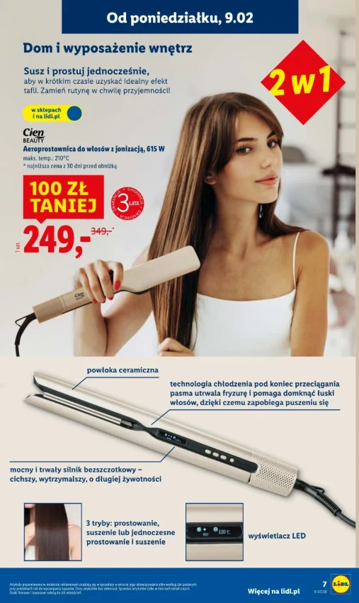 Nowość w Lidlu od 9 lutego. Aeroprostownica 2 w 1 nawet 100 zł taniej