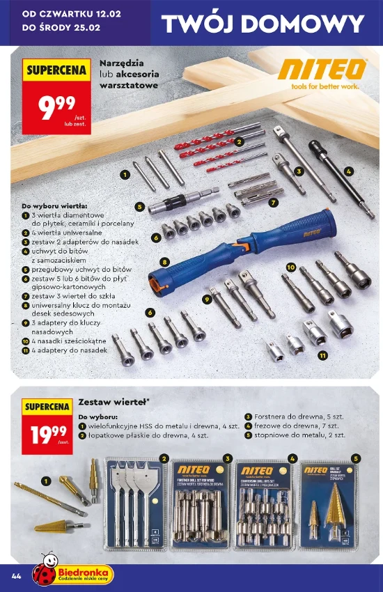 Promocje w Biedronce. Narzędzia do domu i garażu w promocji. Co warto kupić od 12 lutego