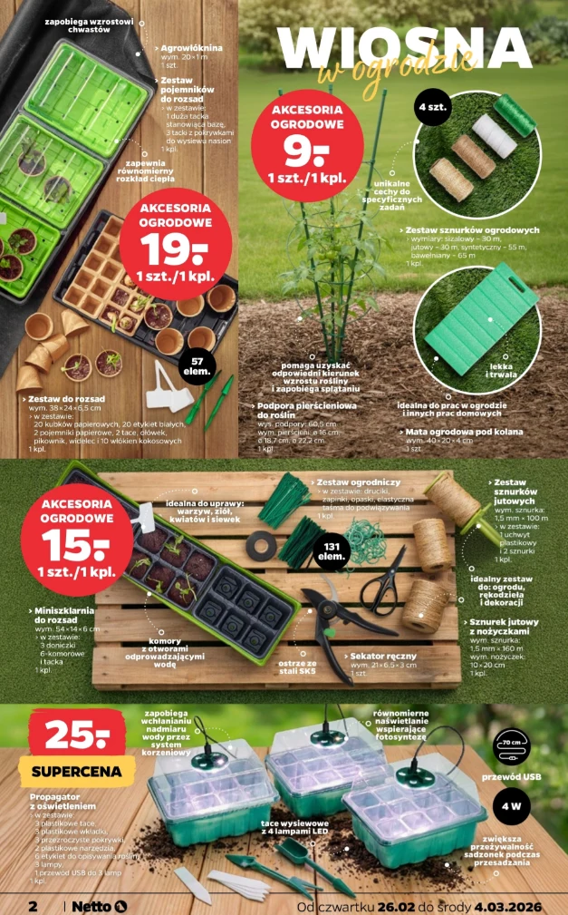 Netto rusza z ofertą ogrodową 2026. Myjka ciśnieniowa za 199 zł hitem gazetki