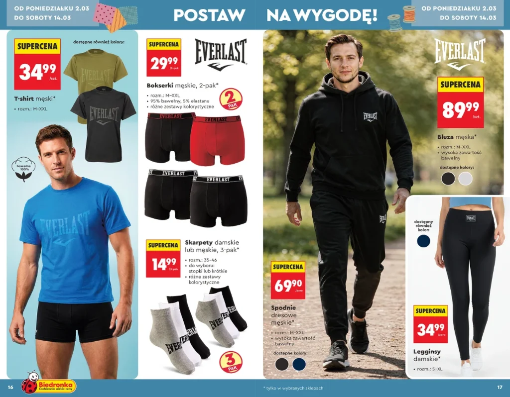 Dres Everlast w Biedronce od 2 marca. Sprawdzamy jakość i ceny