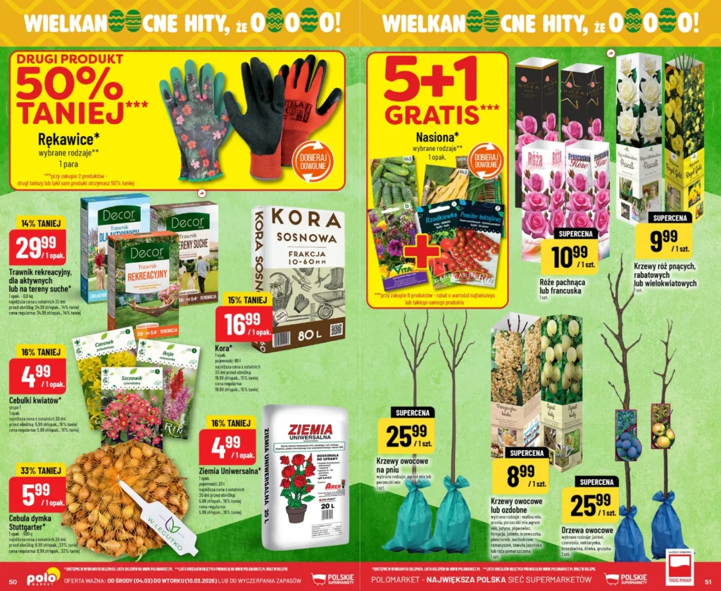 Promocje ogrodowe w Polomarkecie do 10 marca: nasiona, ziemia i krzewy owocowe