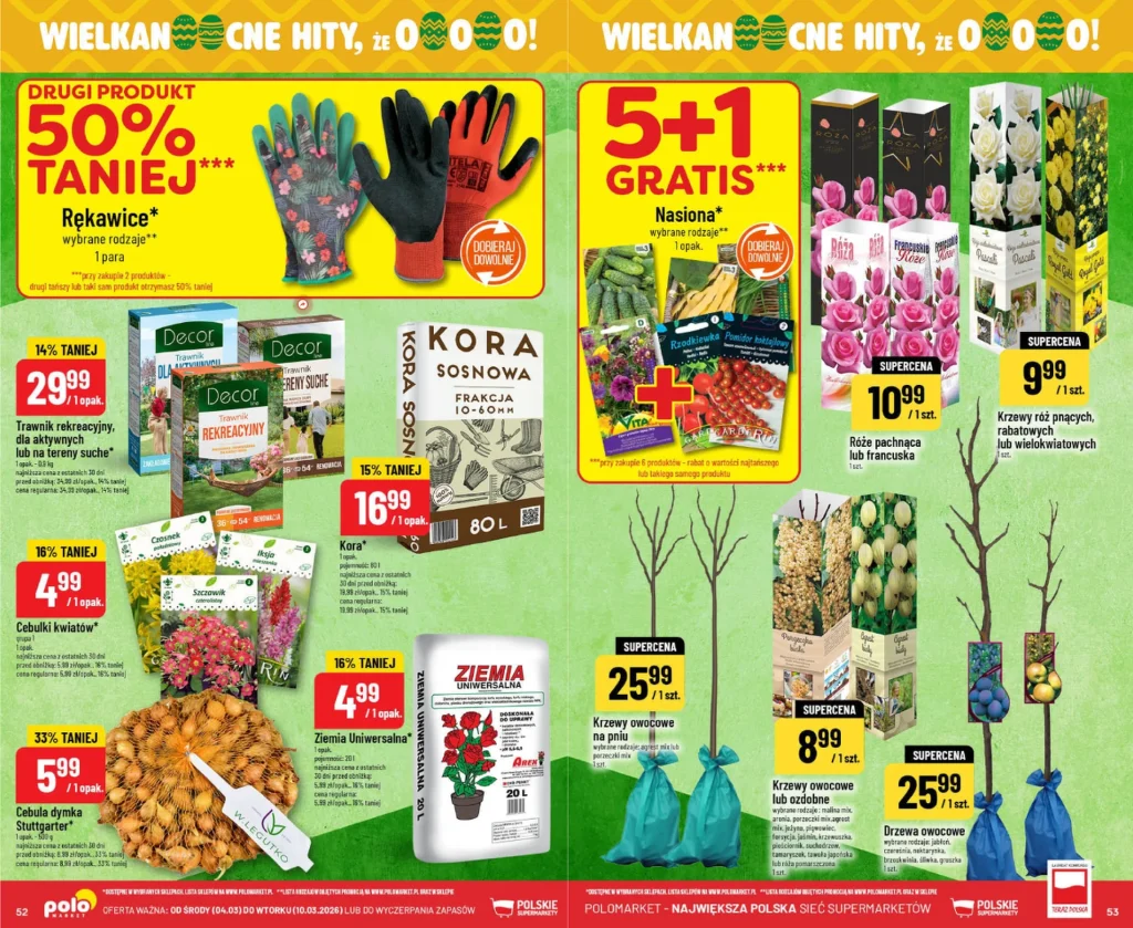 Promocje dla ogrodników w Polomarket: nasiona, krzewy i akcesoria do ogrodu