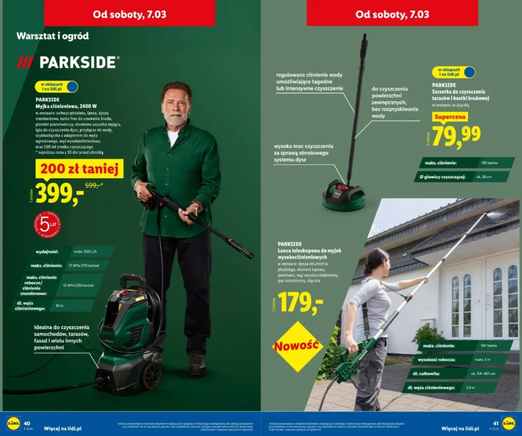 Promocja Parkside w Lidlu: myjka ciśnieniowa i odkurzacz piorący w niższych cenach