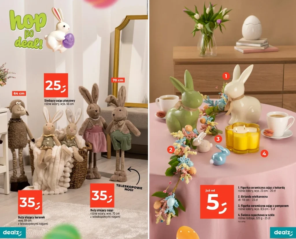 Wielkanoc 2026 coraz bliżej. W Dealz można już kupić dekoracje z zajączkami