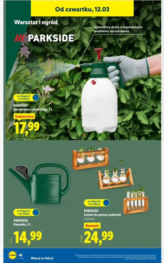 Akcesoria do ogrodu z Lidl: spryskiwacze, skrzynki i donice w nowych cenach