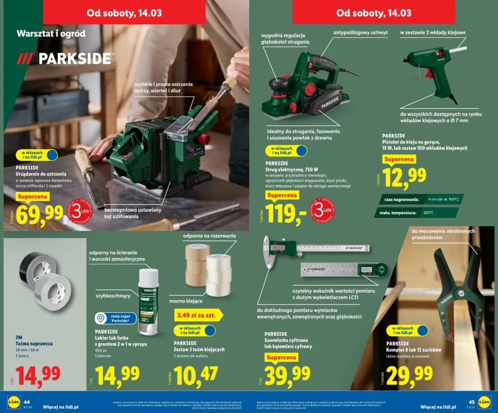 Lidl rusza z nową ofertą Parkside: wiertarko-wkrętarki, szlifierki i akcesoria w promocji