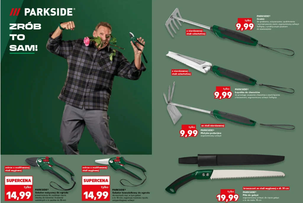 Oferta ogrodowa Kaufland 2026: sekatory, nasiona i akcesoria Parkside w atrakcyjnych cenach