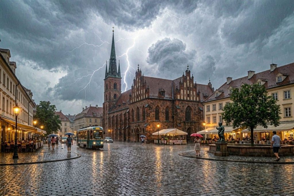 Ostrzeżenie IMGW dla Wrocławia. Możliwe burze, grad i silne porywy wiatru