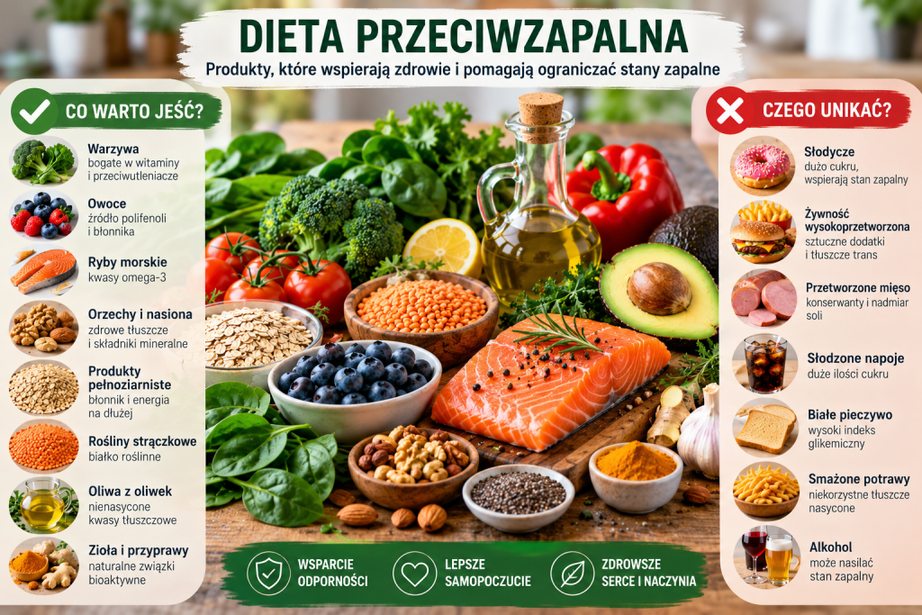Dieta przeciwzapalna: produkty, które pomagają walczyć ze stanami zapalnymi